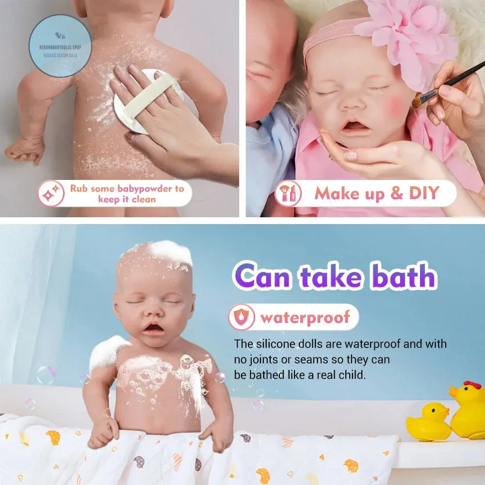Image of Reborn Baby Dolls 18" 100% Realistic Silicone Reborn Baby Girl