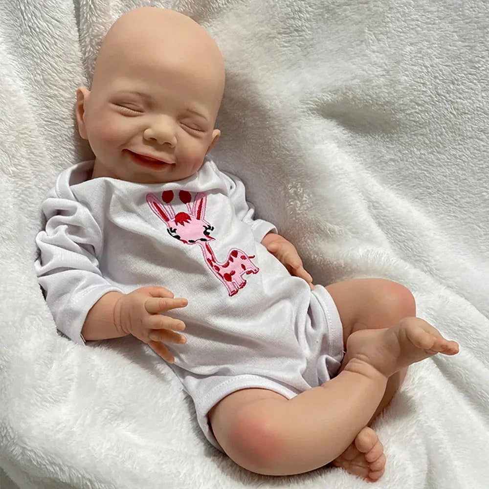 Image of Reborn Baby Dolls 18'' 2.76Kg Small Girl 100% Full Body Silicone