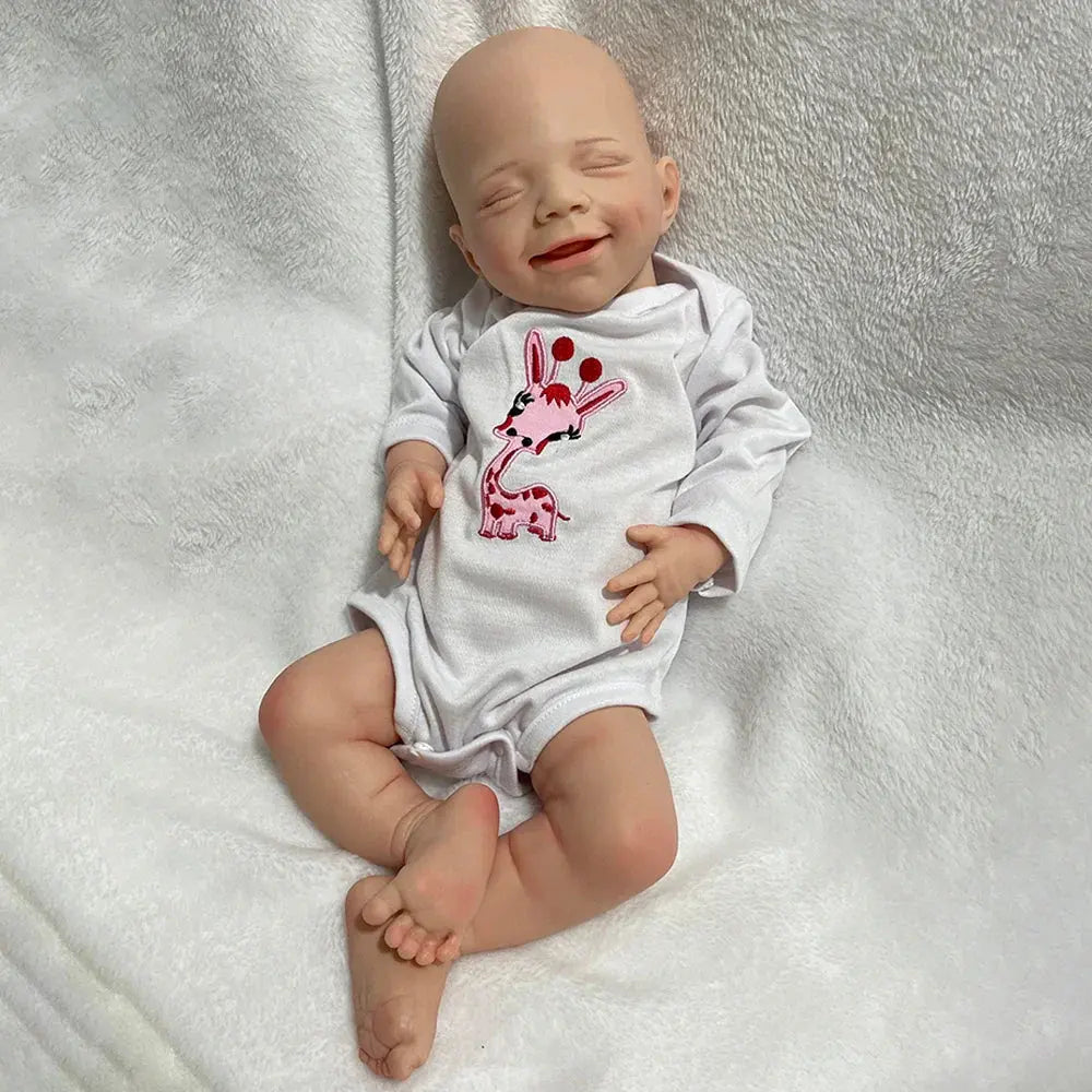 Image of Reborn Baby Dolls 18'' 2.76Kg Small Girl 100% Full Body Silicone