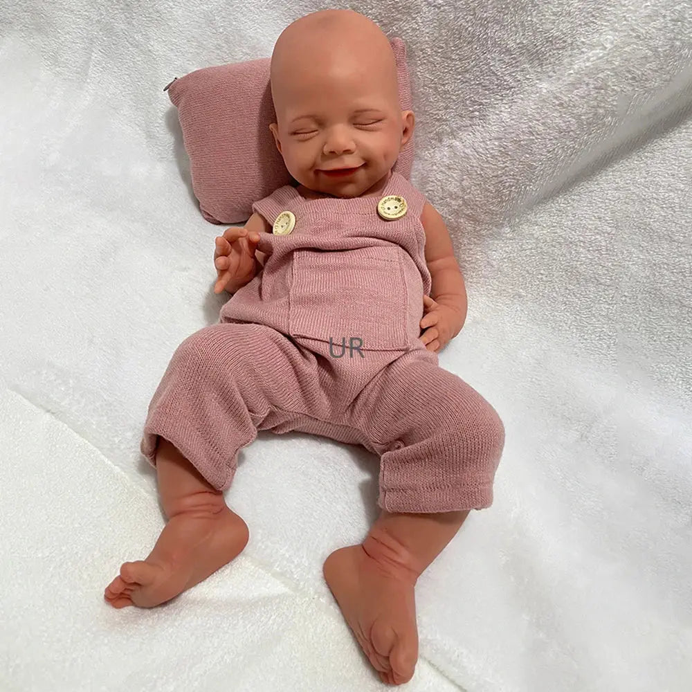Image of Reborn Baby Dolls 18'' 2.76Kg Small Girl 100% Full Body Silicone