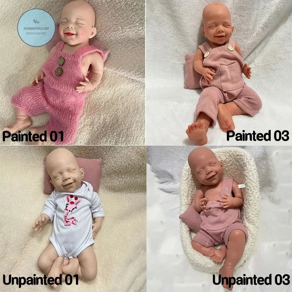 Image of Reborn Baby Dolls 18'' 2.76Kg Small Girl 100% Full Body Silicone