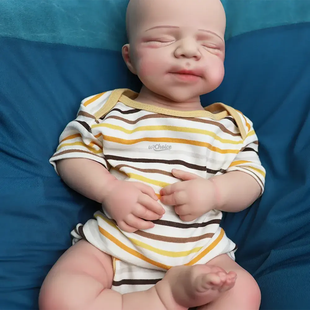 Image of Reborn Baby Dolls 18" Newborn Silicone Reborn Baby Handmade Painted