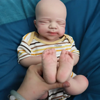 Image of Reborn Baby Dolls 18" Newborn Silicone Reborn Baby Handmade Painted