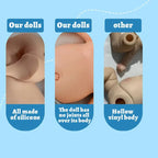 Image of Reborn Baby Dolls 19.29" Platinum Solid Silicone Newborn Baby