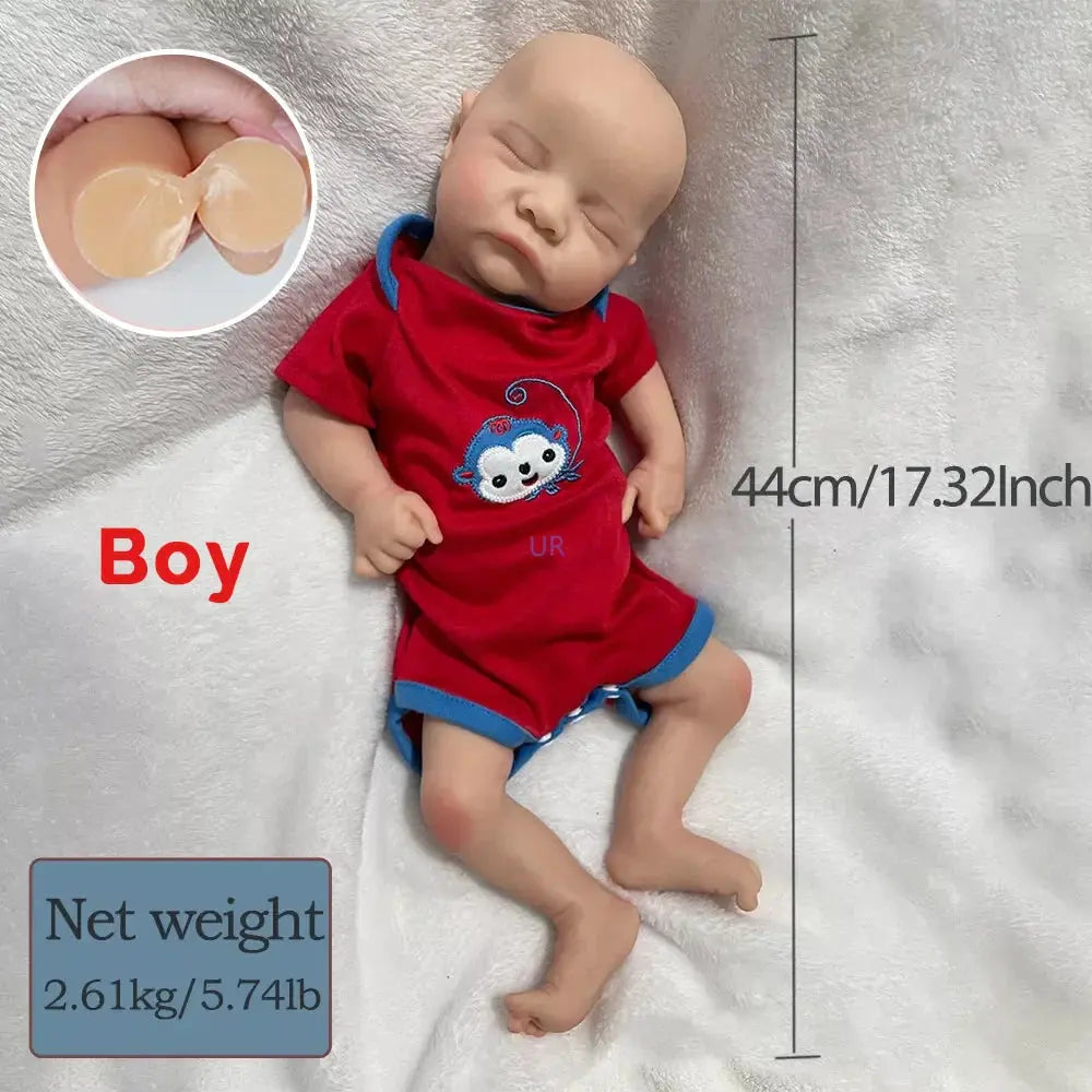 Image of Reborn Baby Dolls 1:1 Lifelike Visible Veins Silicone Reborn Baby Boy