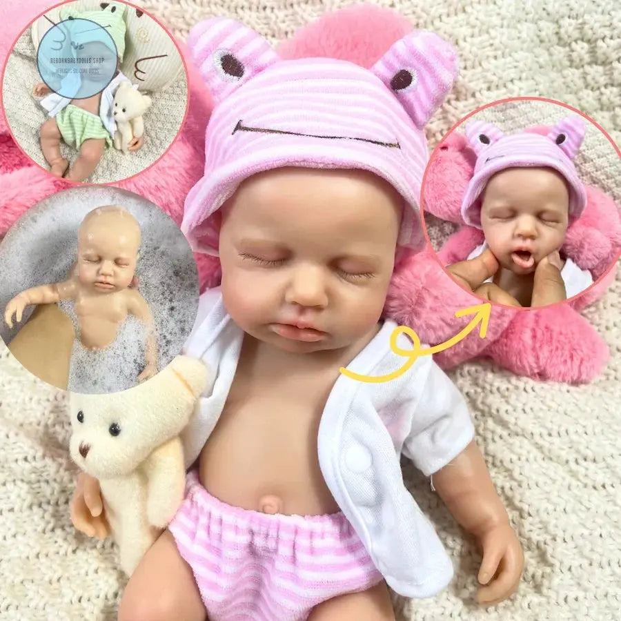 Image of Reborn Baby Dolls 2 Options Mini 33Cm Full Solid Silicone Reborn Baby