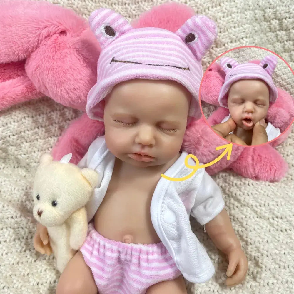 Image of Reborn Baby Dolls 2 Options Mini 33Cm Full Solid Silicone Reborn Baby