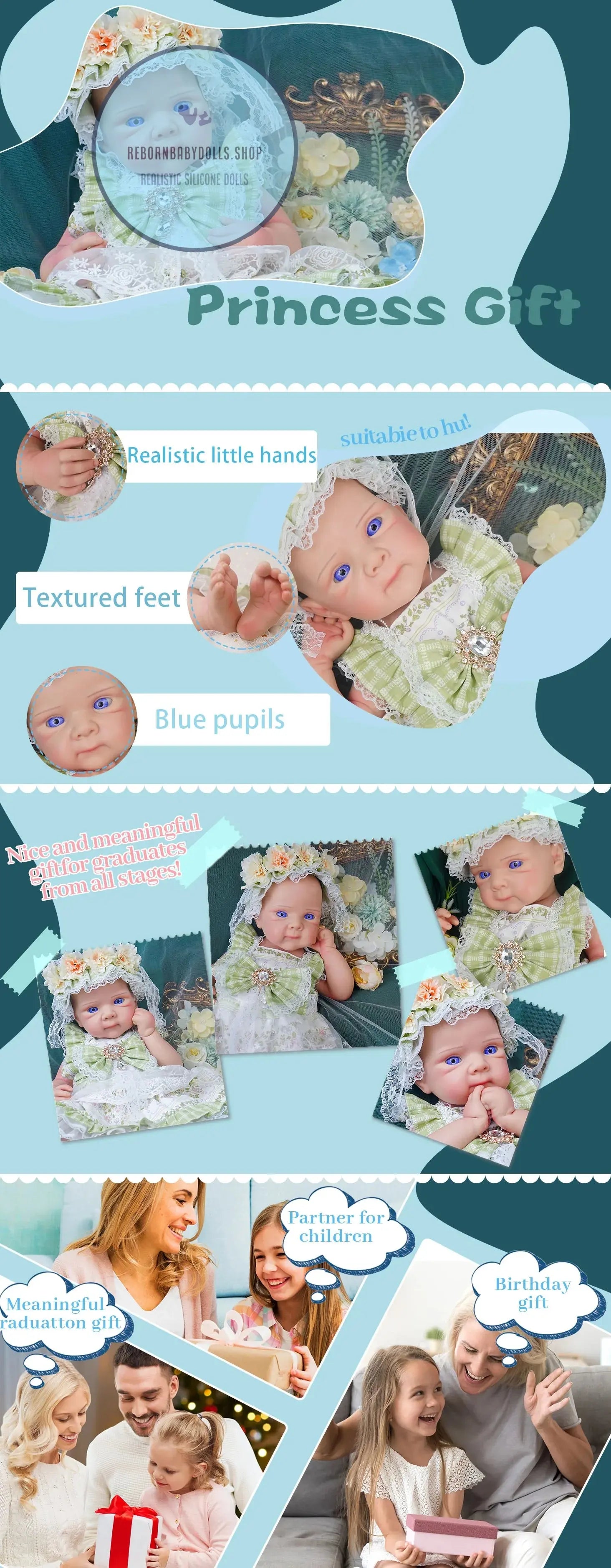Image of Reborn Baby Dolls 20.47Inch Big Reborn Full Body Silicone Doll