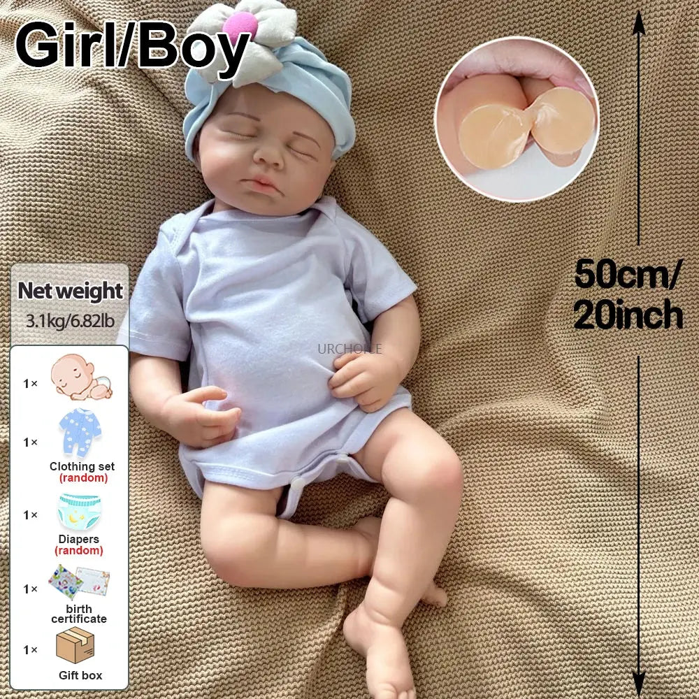 Image of Reborn Baby Dolls 20Inch Artisan-Crafted Silicone Reborn Baby