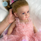 Image of Reborn Baby Dolls 20Inch Silicone Reborn Baby Girl Rooted Hair