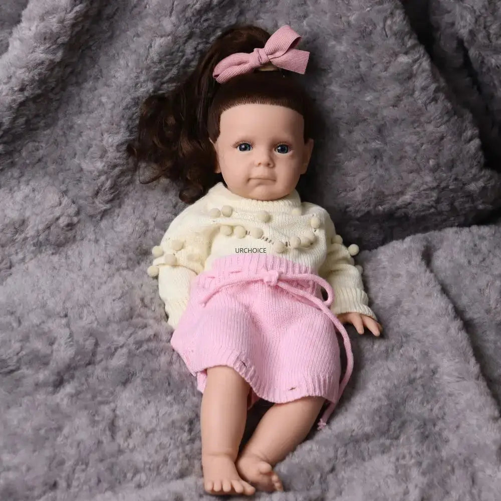Image of Reborn Baby Dolls 20Inch Silicone Reborn Baby Girl Rooted Hair