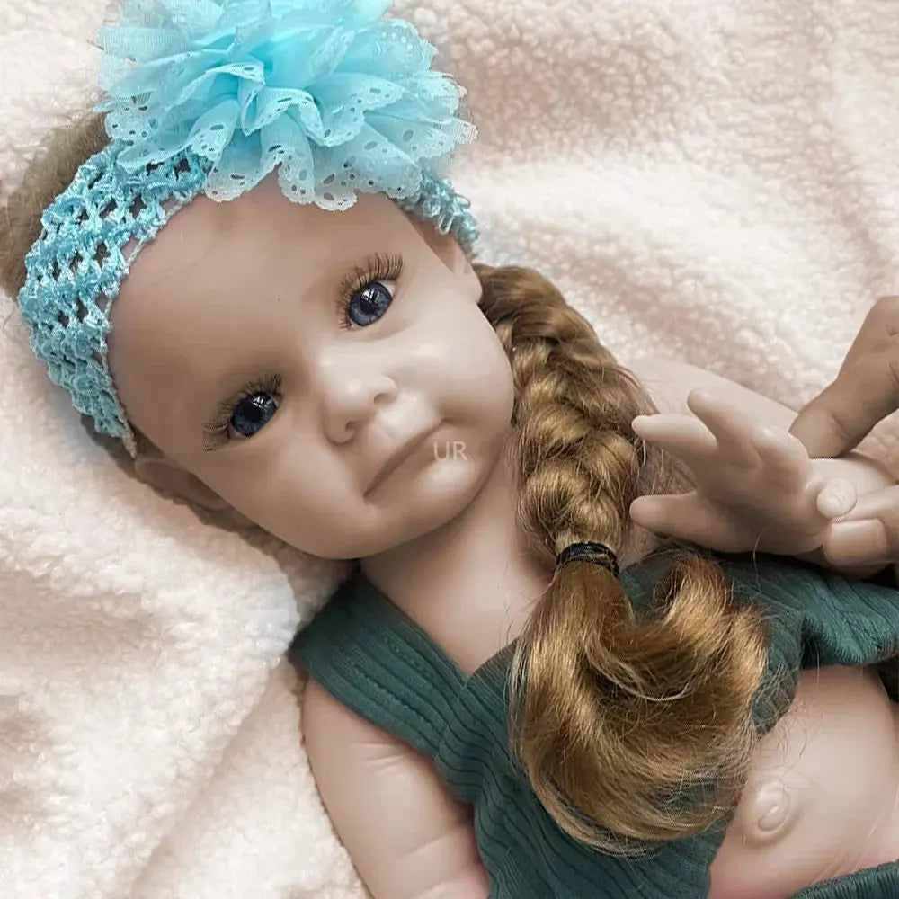 Image of Reborn Baby Dolls 20Inch Silicone Reborn Baby Girl Rooted Hair