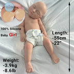 Image of Reborn Baby Dolls 22" Full Soft Silicone Reborn Doll Washable Painted