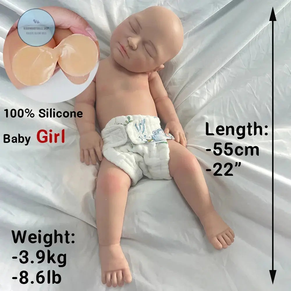 Image of Reborn Baby Dolls 22" Full Soft Silicone Reborn Doll Washable Painted