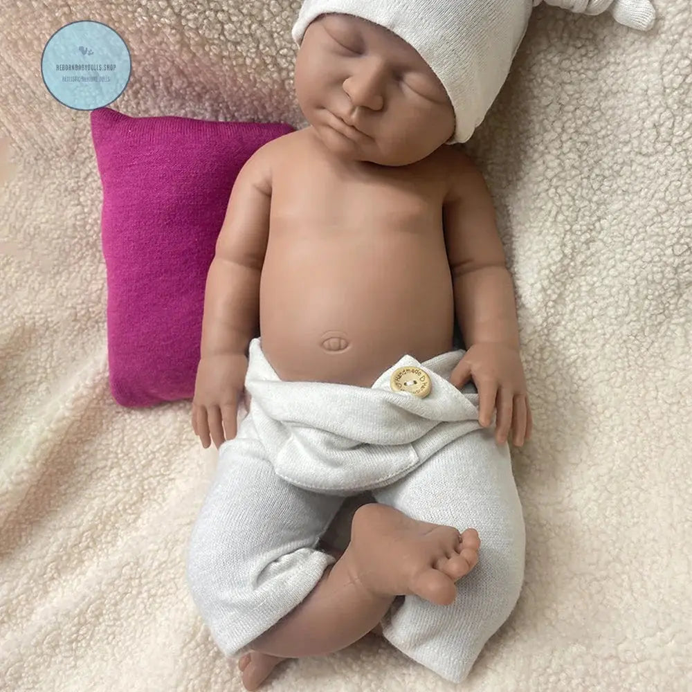 Image of Reborn Baby Dolls 22" Weighted Black Reborn Doll Soft Full Silicone