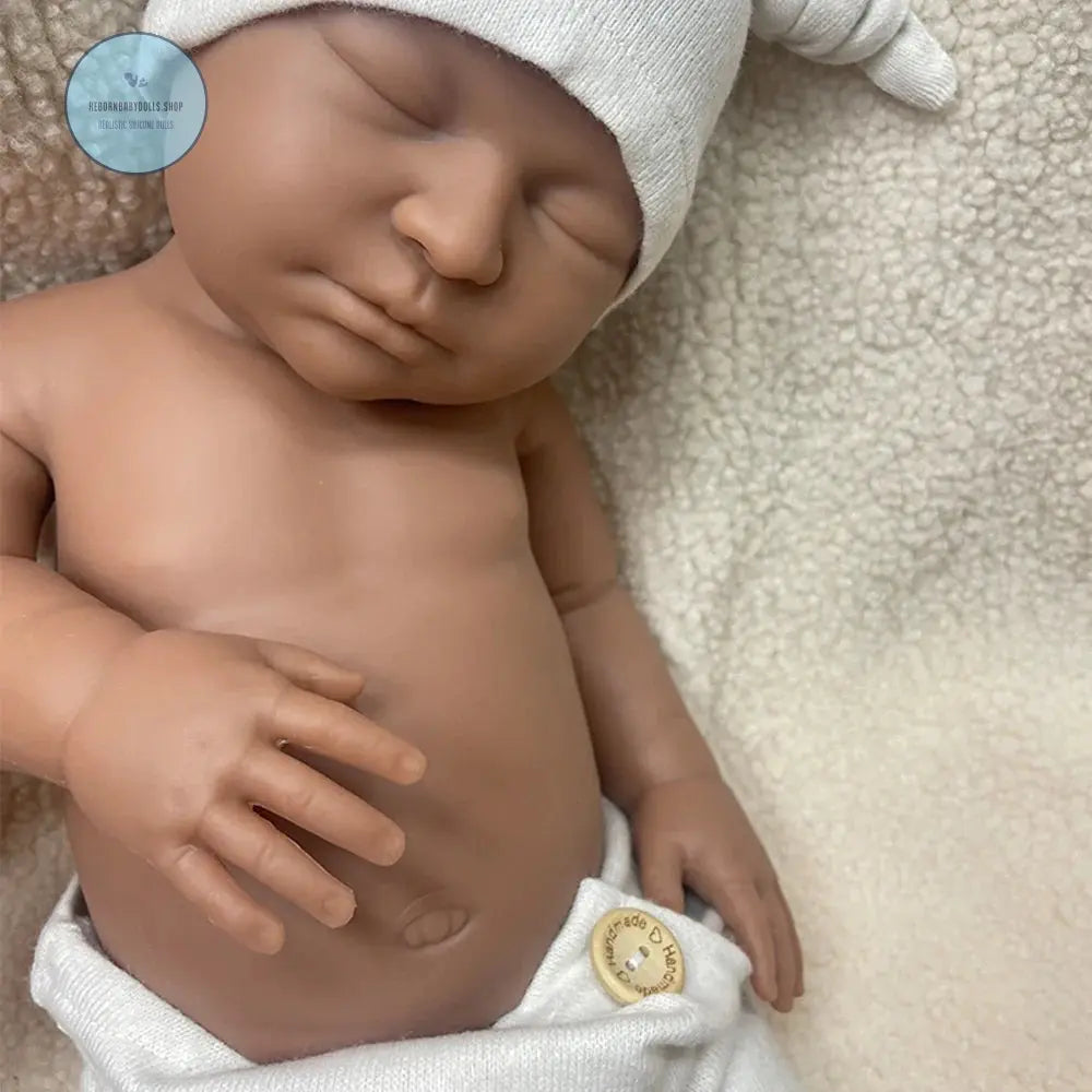 Image of Reborn Baby Dolls 22" Weighted Black Reborn Doll Soft Full Silicone
