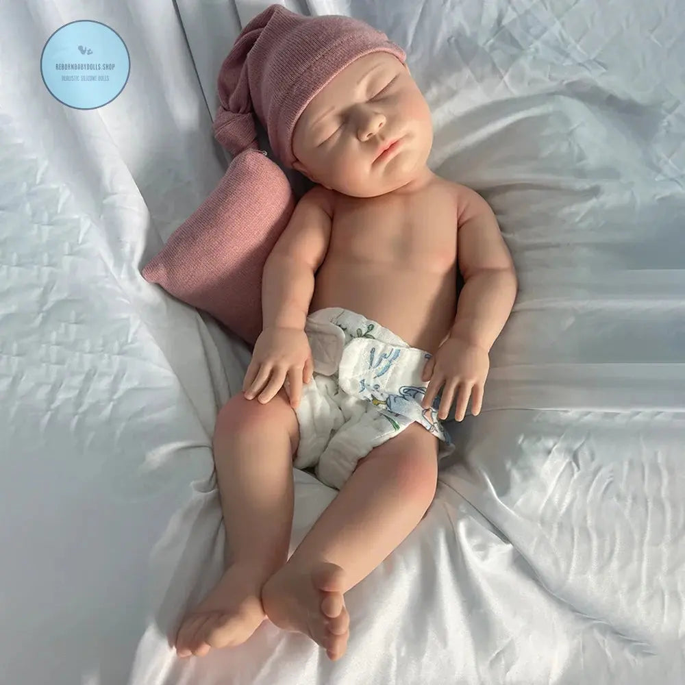 Image of Reborn Baby Dolls 22" Weighted Black Reborn Doll Soft Full Silicone