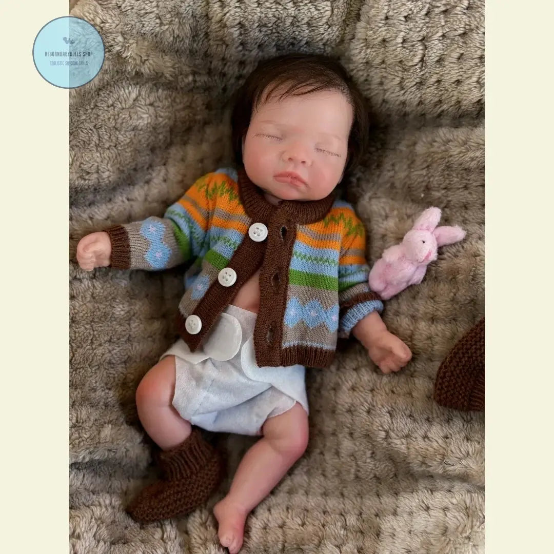 Image of Reborn Baby Dolls 26Cm Close Eyes Cuddly Whole Body Solid Silicone