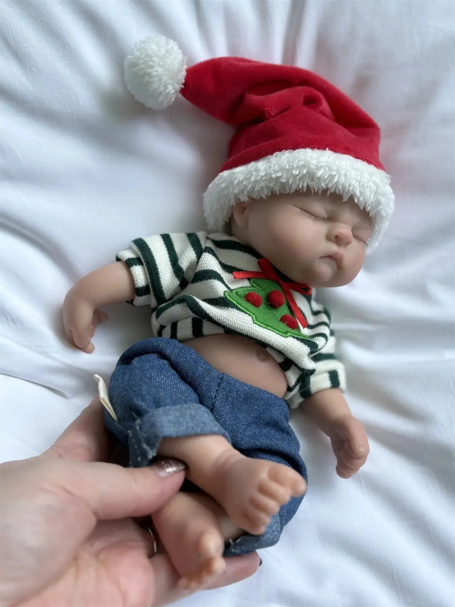 Image of Reborn Baby Dolls 28Cm Close Eyes Washable Full Body Silicone Reborn