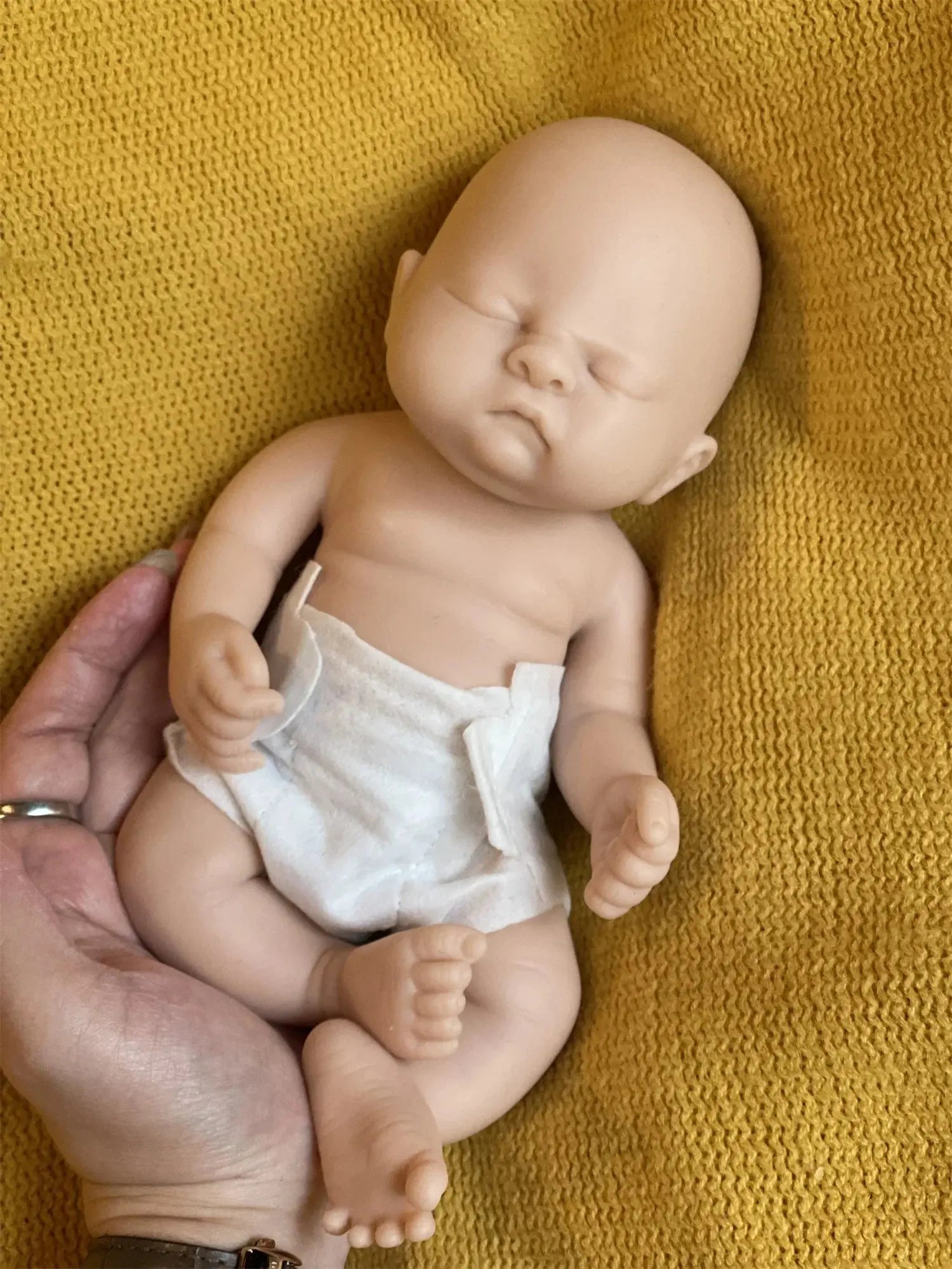 Image of Reborn Baby Dolls 28Cm Close Eyes Washable Full Body Silicone Reborn