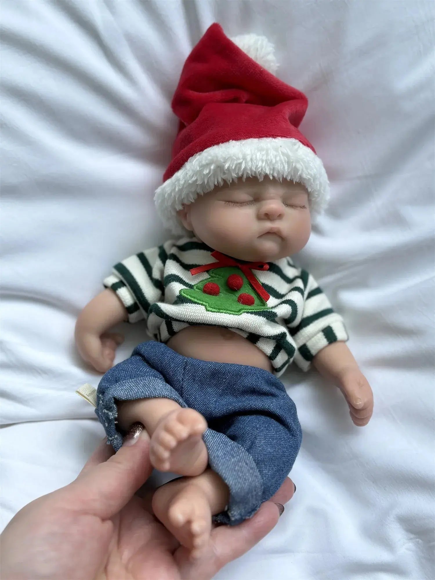 Image of Reborn Baby Dolls 28Cm Close Eyes Washable Full Body Silicone Reborn