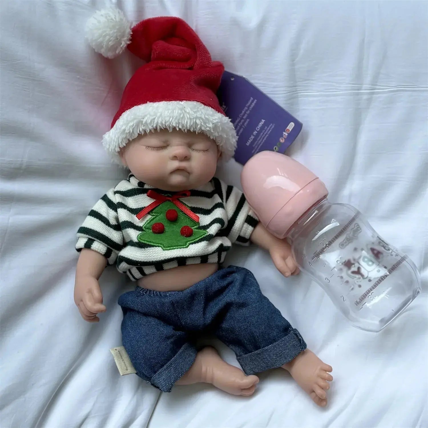 Image of Reborn Baby Dolls 28Cm Close Eyes Washable Full Body Silicone Reborn