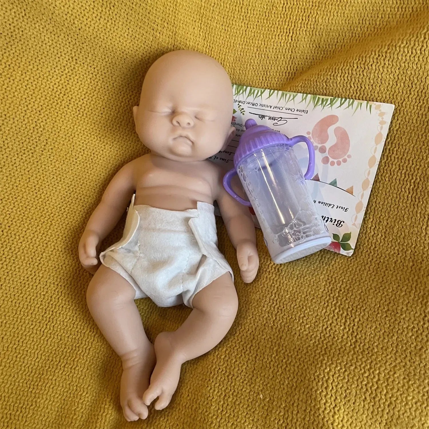 Image of Reborn Baby Dolls 28Cm Close Eyes Washable Full Body Silicone Reborn