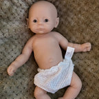 Image of Reborn Baby Dolls 28Cm Unpainted Open Eyes Solid Silicone Girl Doll