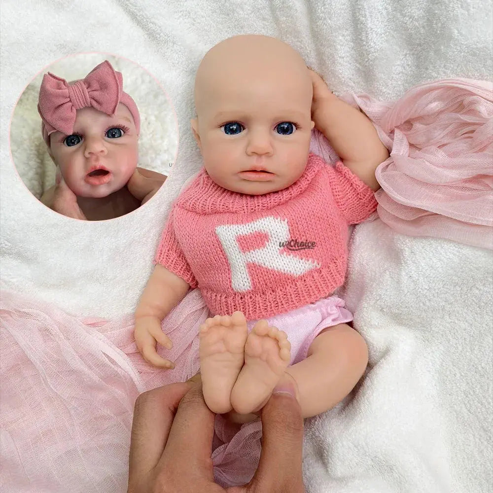 Image of Reborn Baby Dolls 30Cm Washable Can Open Mouth Baby Girl Solid