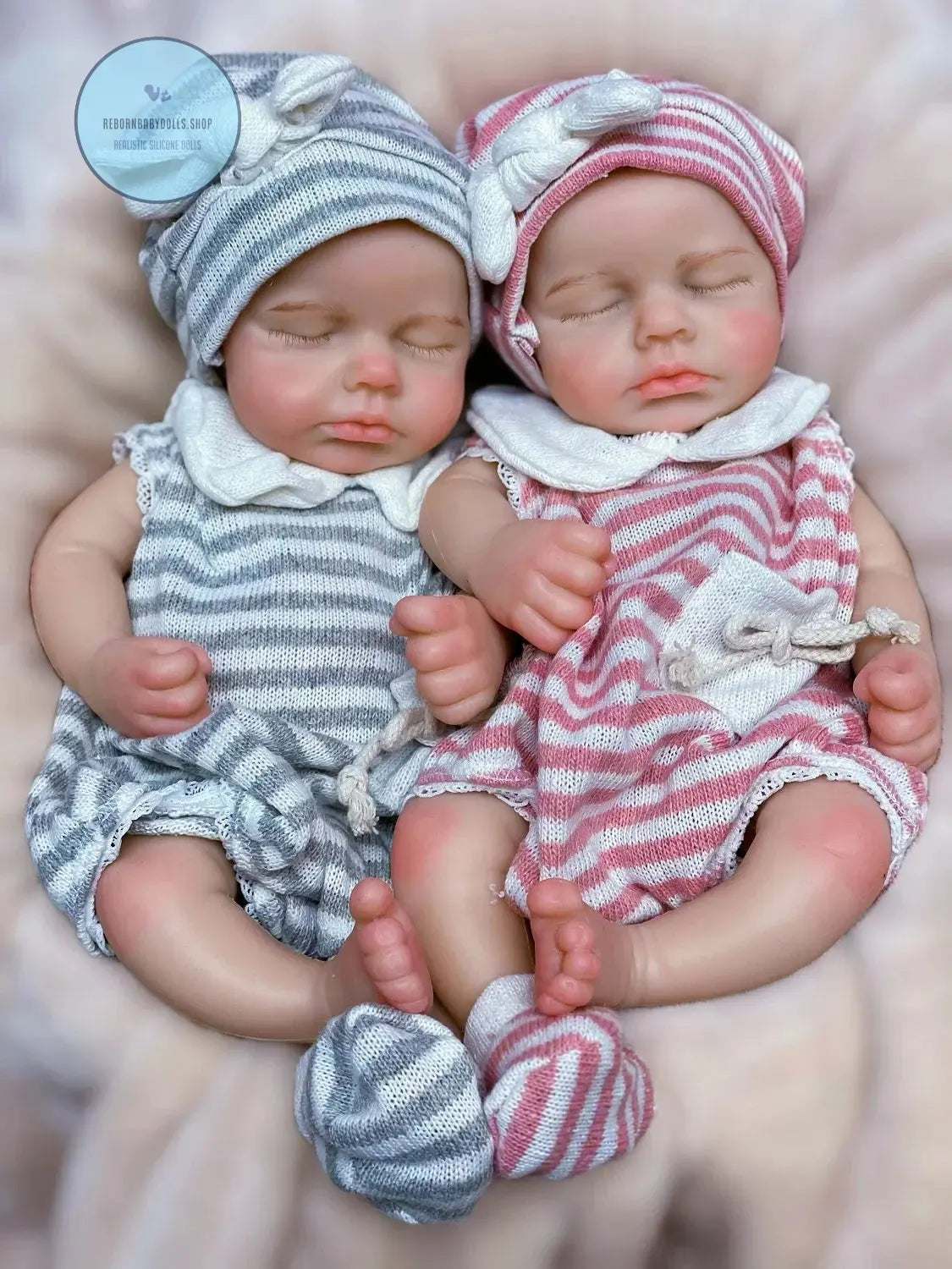 Image of Reborn Baby Dolls 33Cm Can Open Mouth Full Body Solid Silicone Loulou