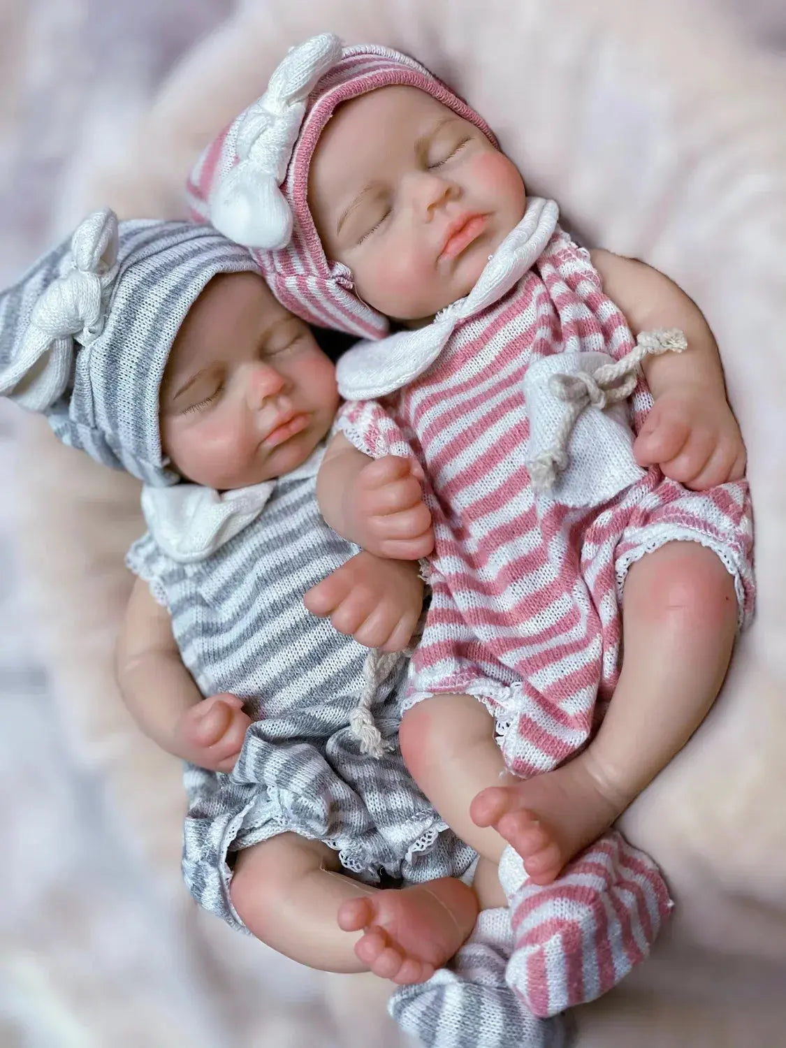 Image of Reborn Baby Dolls 33Cm Can Open Mouth Full Body Solid Silicone Loulou