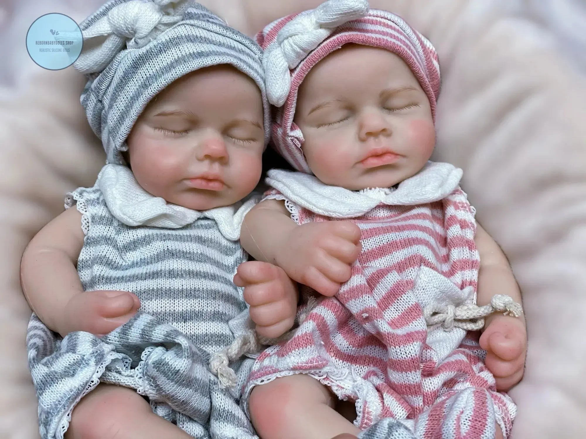 Image of Reborn Baby Dolls 33Cm Can Open Mouth Full Body Solid Silicone Loulou