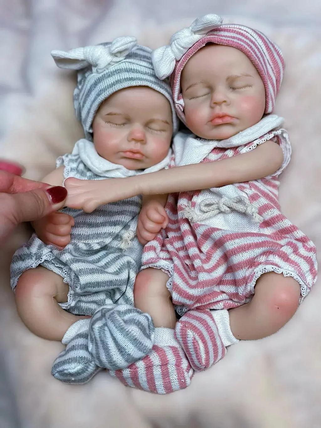 Image of Reborn Baby Dolls 33Cm Can Open Mouth Full Body Solid Silicone Loulou