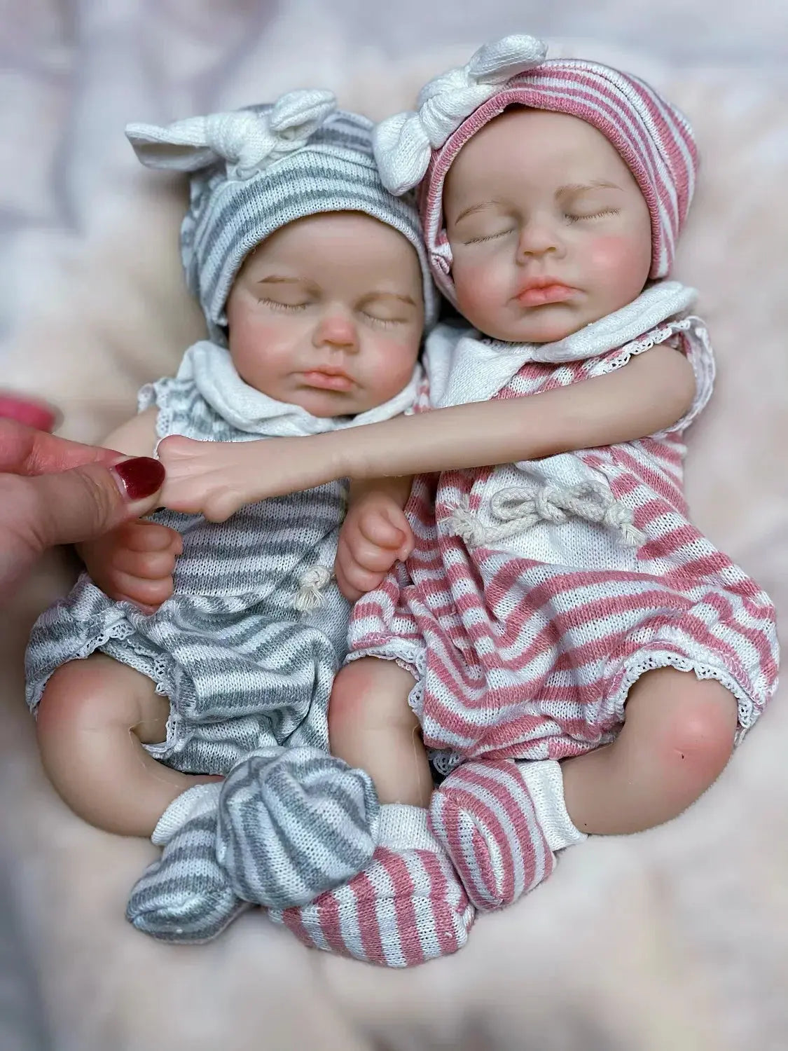 Image of Reborn Baby Dolls 33Cm Can Open Mouth Full Body Solid Silicone Loulou
