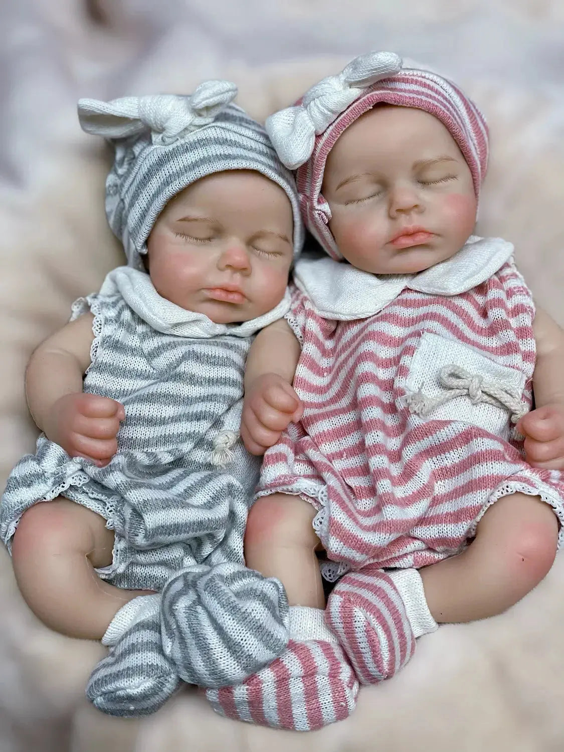 Image of Reborn Baby Dolls 33Cm Can Open Mouth Full Body Solid Silicone Loulou