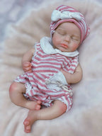 Image of Reborn Baby Dolls 33Cm Can Open Mouth Full Body Solid Silicone Loulou