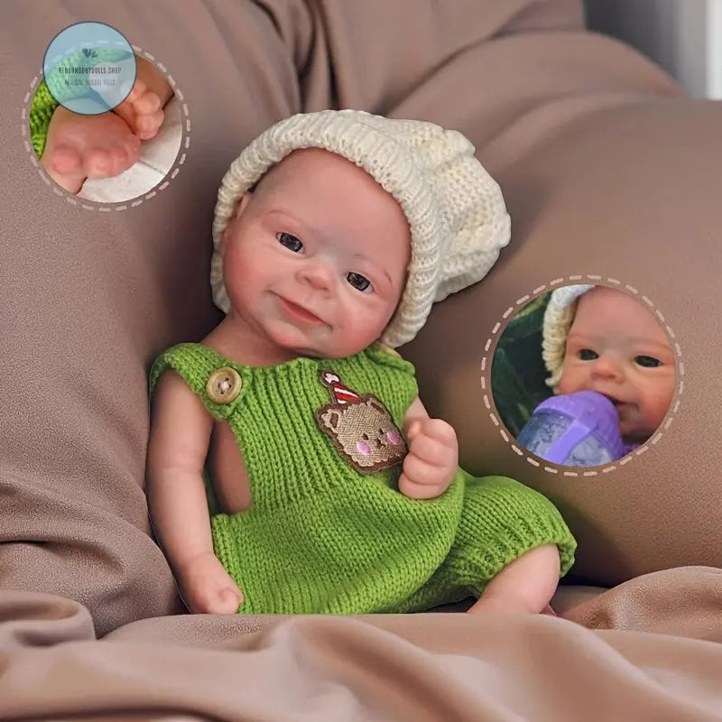Image of Reborn Baby Dolls 33Cm Open Mouth Whole Body Silicone Bebe Reborn Boy