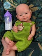 Image of Reborn Baby Dolls 33Cm Open Mouth Whole Body Silicone Bebe Reborn Boy