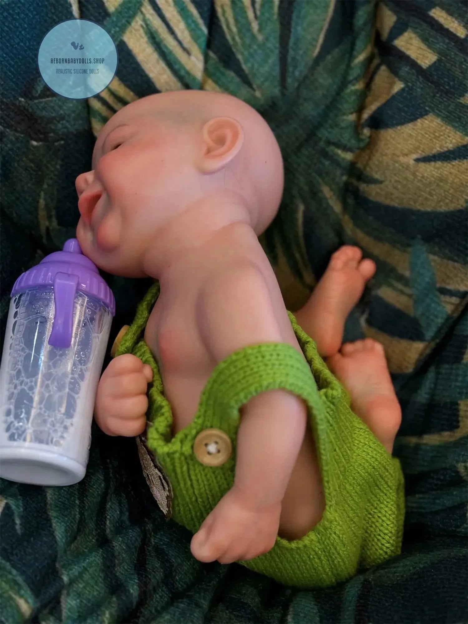 Image of Reborn Baby Dolls 33Cm Open Mouth Whole Body Silicone Bebe Reborn Boy