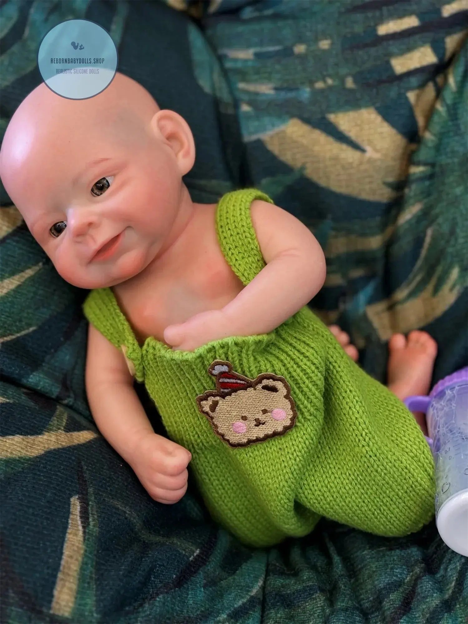 Image of Reborn Baby Dolls 33Cm Open Mouth Whole Body Silicone Bebe Reborn Boy