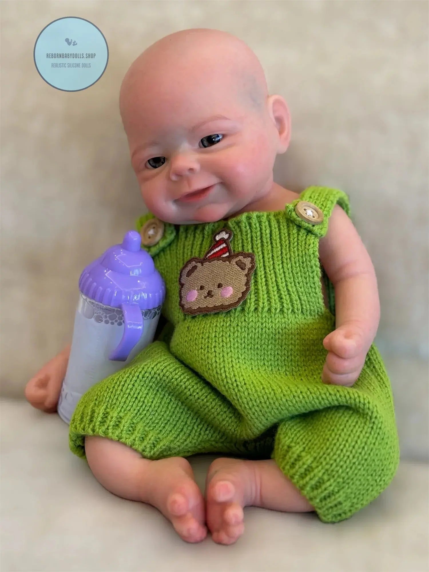 Image of Reborn Baby Dolls 33Cm Open Mouth Whole Body Silicone Bebe Reborn Boy