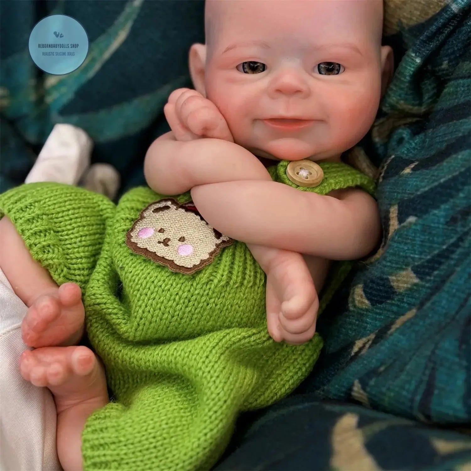 Image of Reborn Baby Dolls 33Cm Open Mouth Whole Body Silicone Bebe Reborn Boy