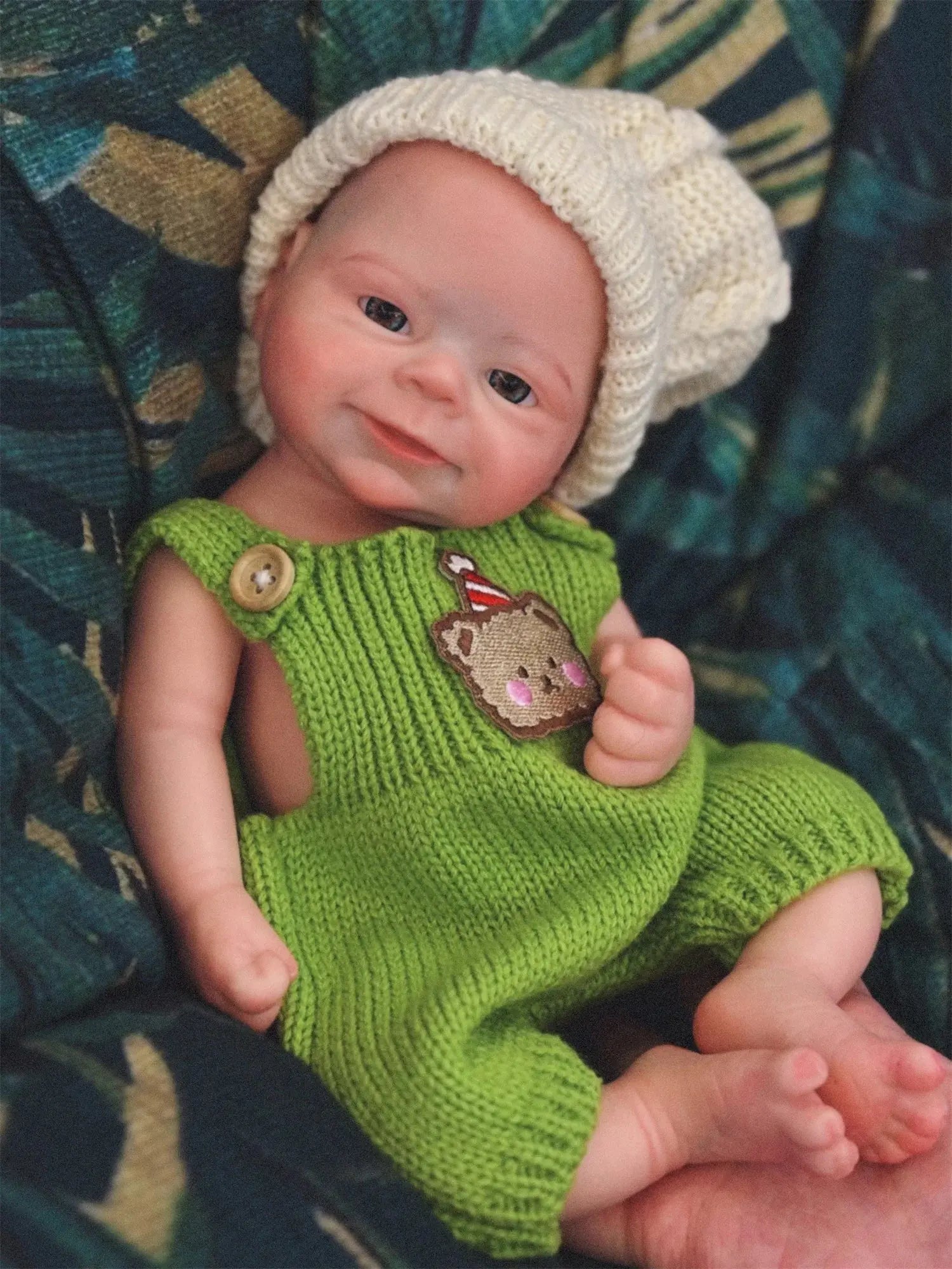 Image of Reborn Baby Dolls 33Cm Open Mouth Whole Body Silicone Bebe Reborn Boy