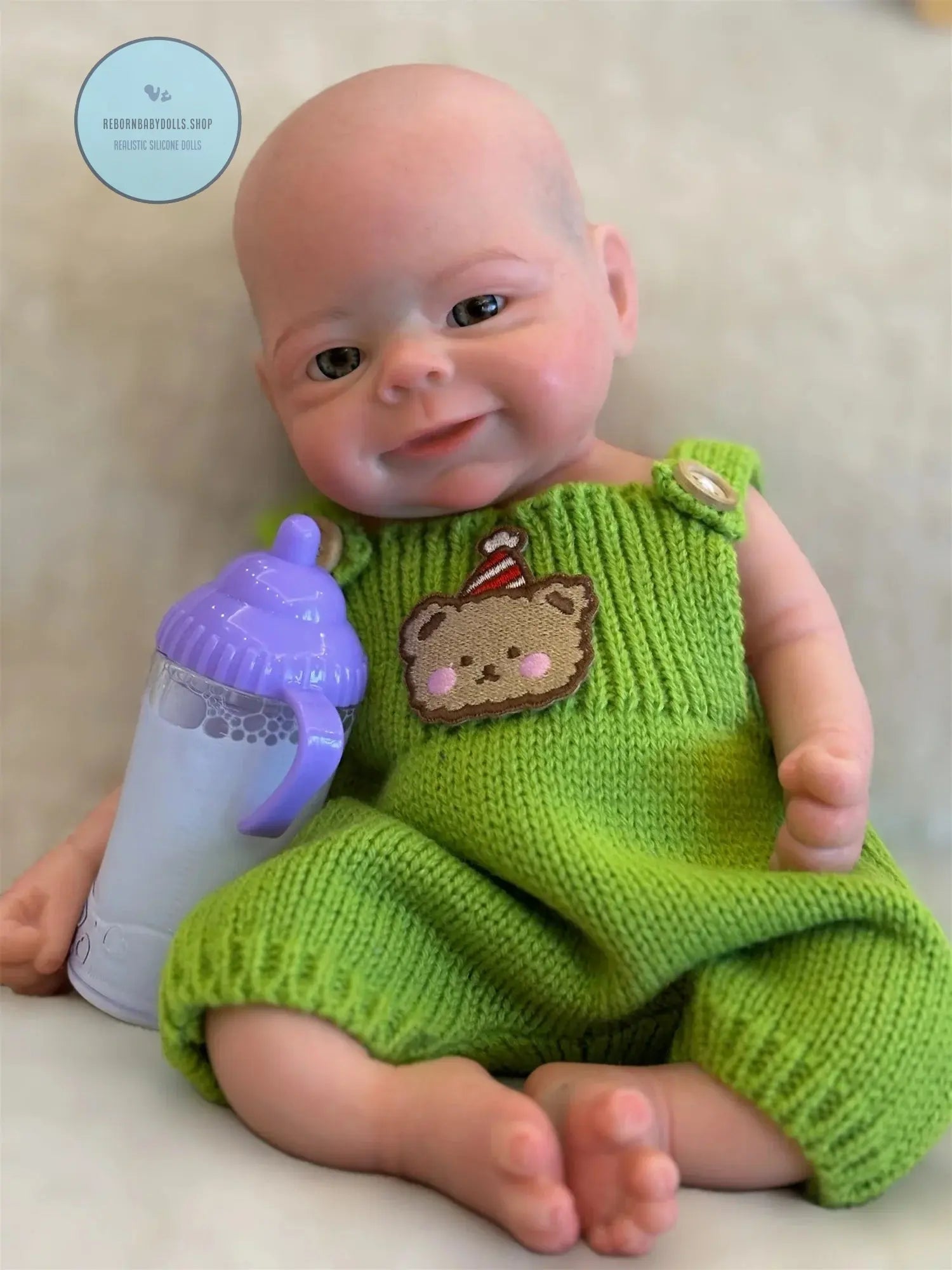 Image of Reborn Baby Dolls 33Cm Open Mouth Whole Body Silicone Bebe Reborn Boy