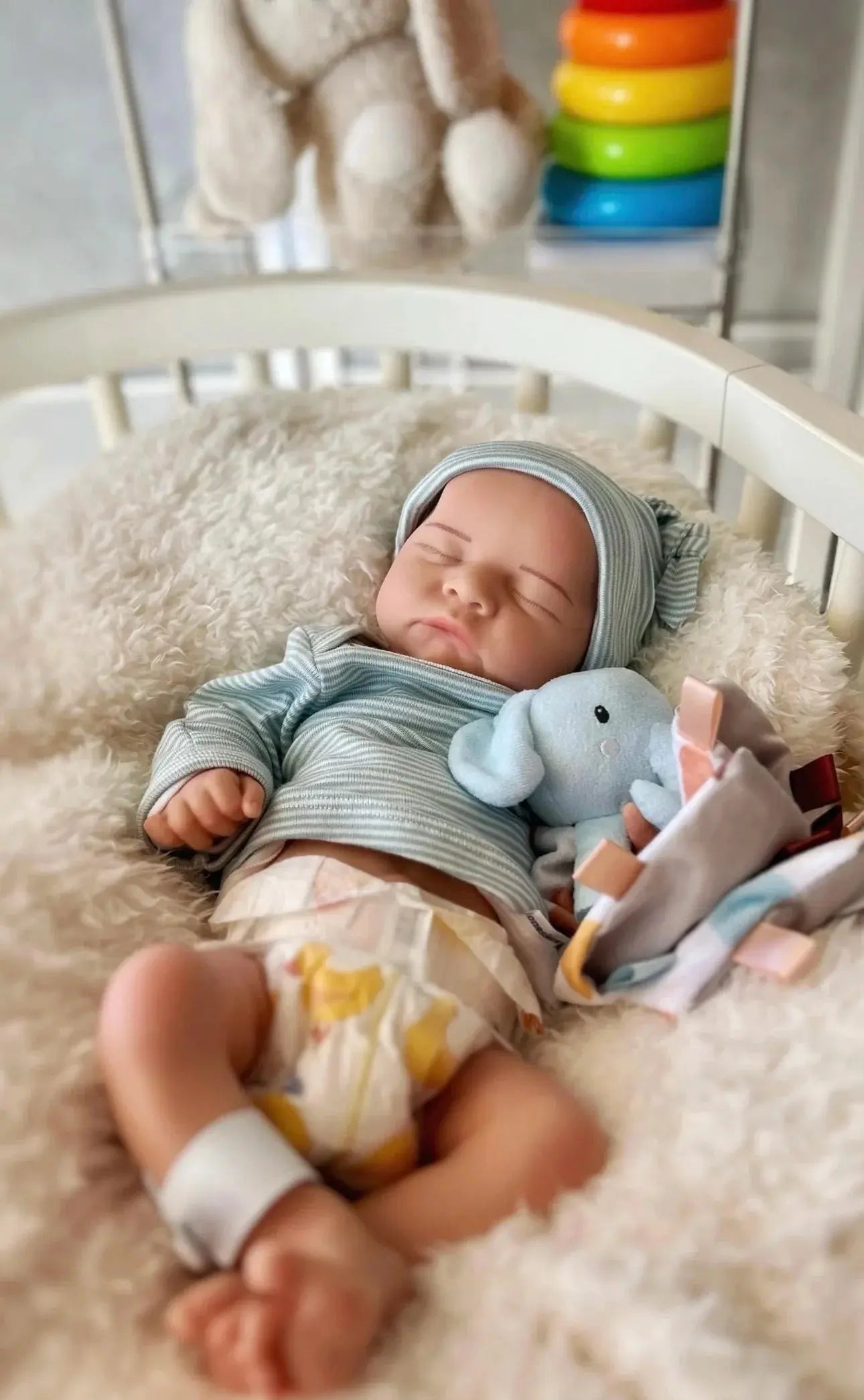 Image of Reborn Baby Dolls 40Cm Open Mouth Reborn Dolls Painted Silicone Boy