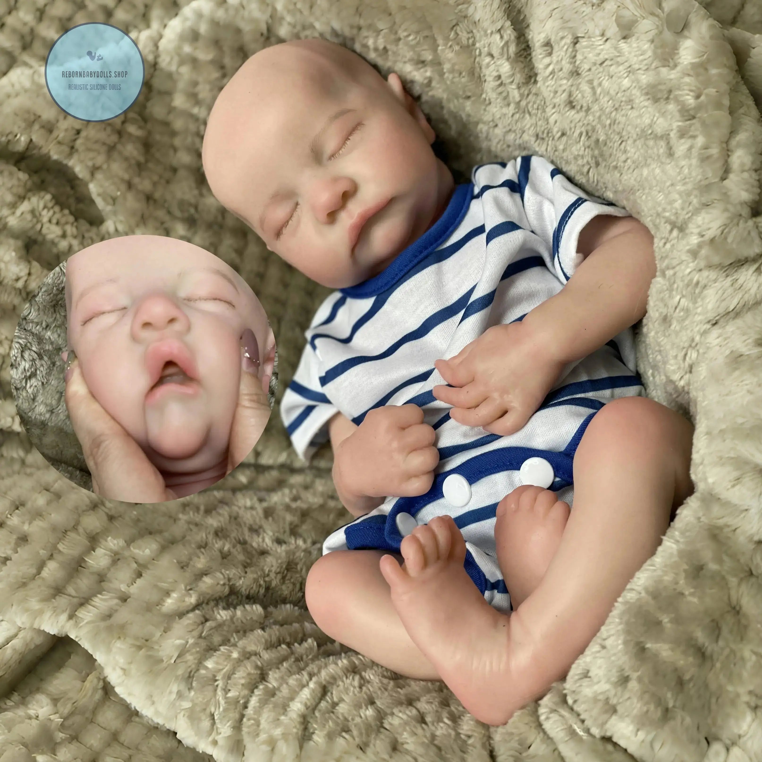 Image of Reborn Baby Dolls 40Cm Open Mouth Reborn Dolls Painted/Unpainted