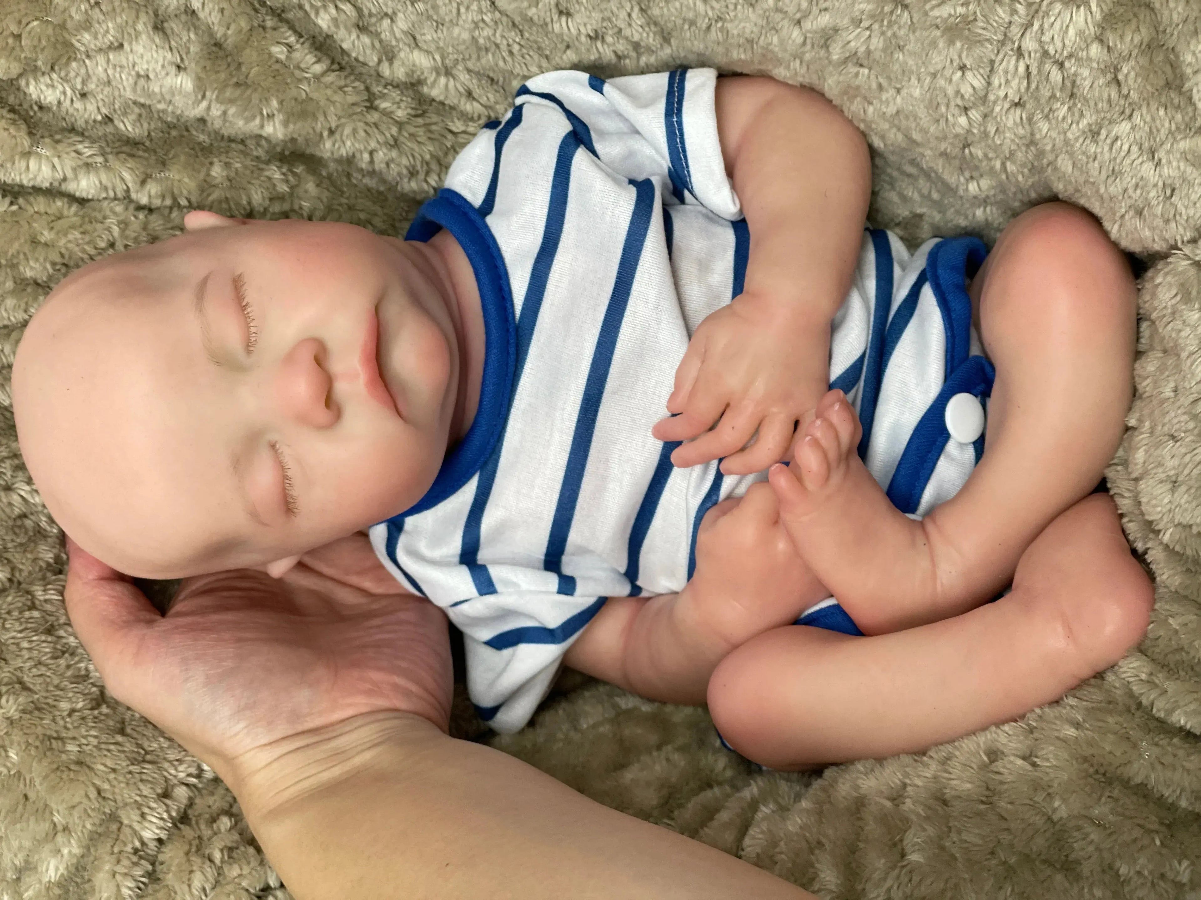 Image of Reborn Baby Dolls 40Cm Open Mouth Reborn Dolls Painted/Unpainted