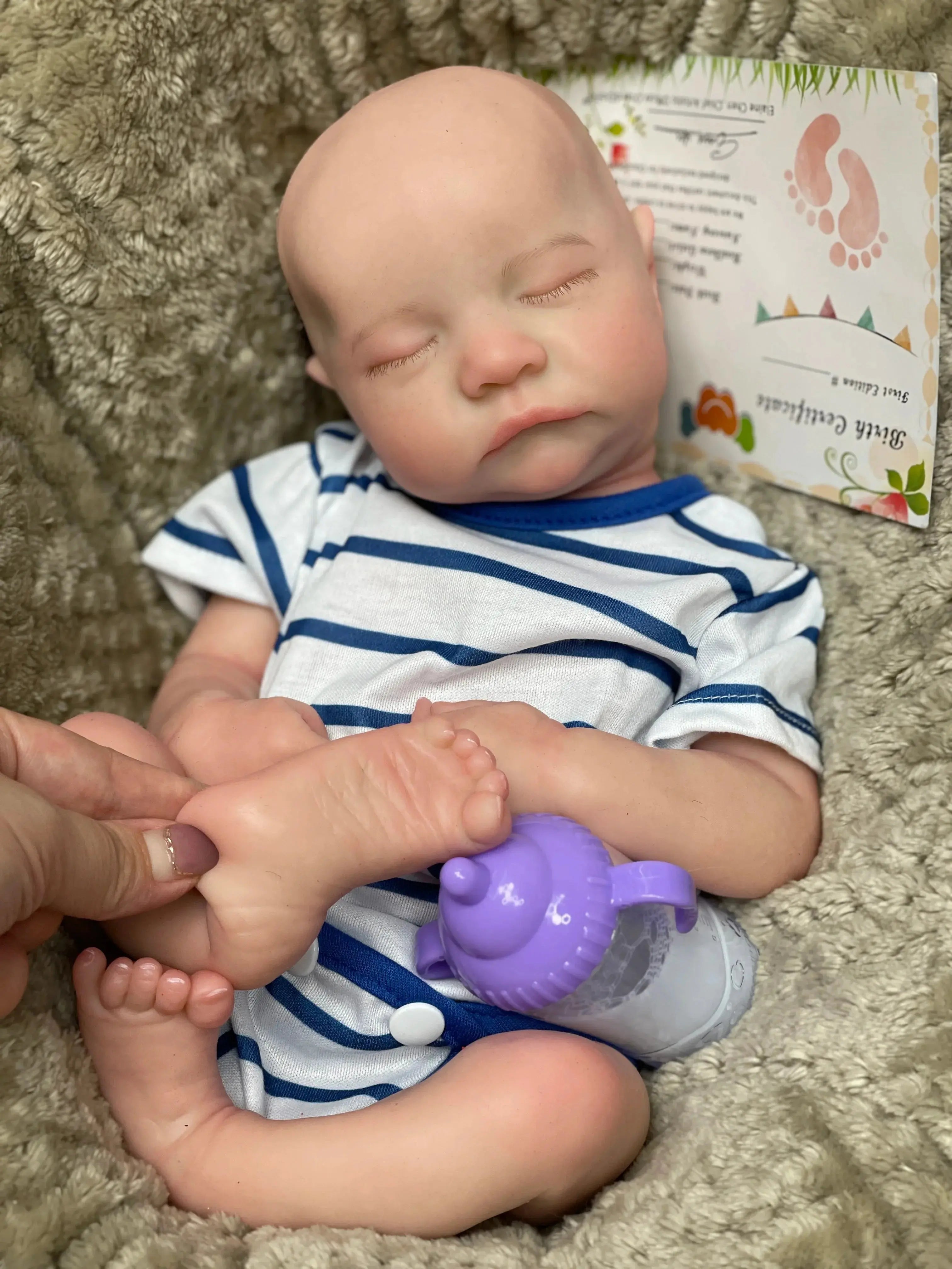 Image of Reborn Baby Dolls 40Cm Open Mouth Reborn Dolls Painted/Unpainted