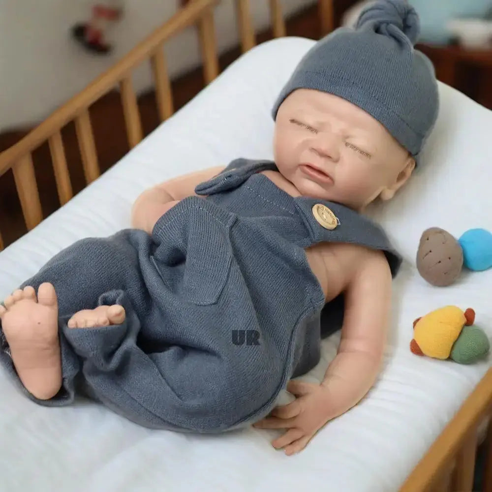 Image of Reborn Baby Dolls 45 Cm 100% Platinum Solid Silicone Reborn Baby Boy
