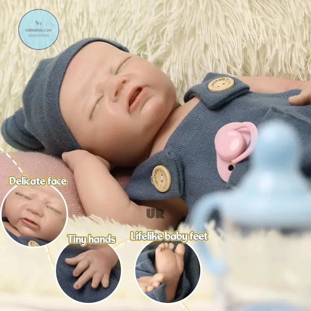 Image of Reborn Baby Dolls 45 Cm 100% Platinum Solid Silicone Reborn Baby Boy